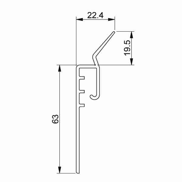 Joint de lame finale pour porte de garage enroulable building-plastics