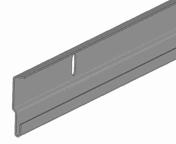 Profil porte joint pour panneau de porte sectionnelle - blanc - Garatec