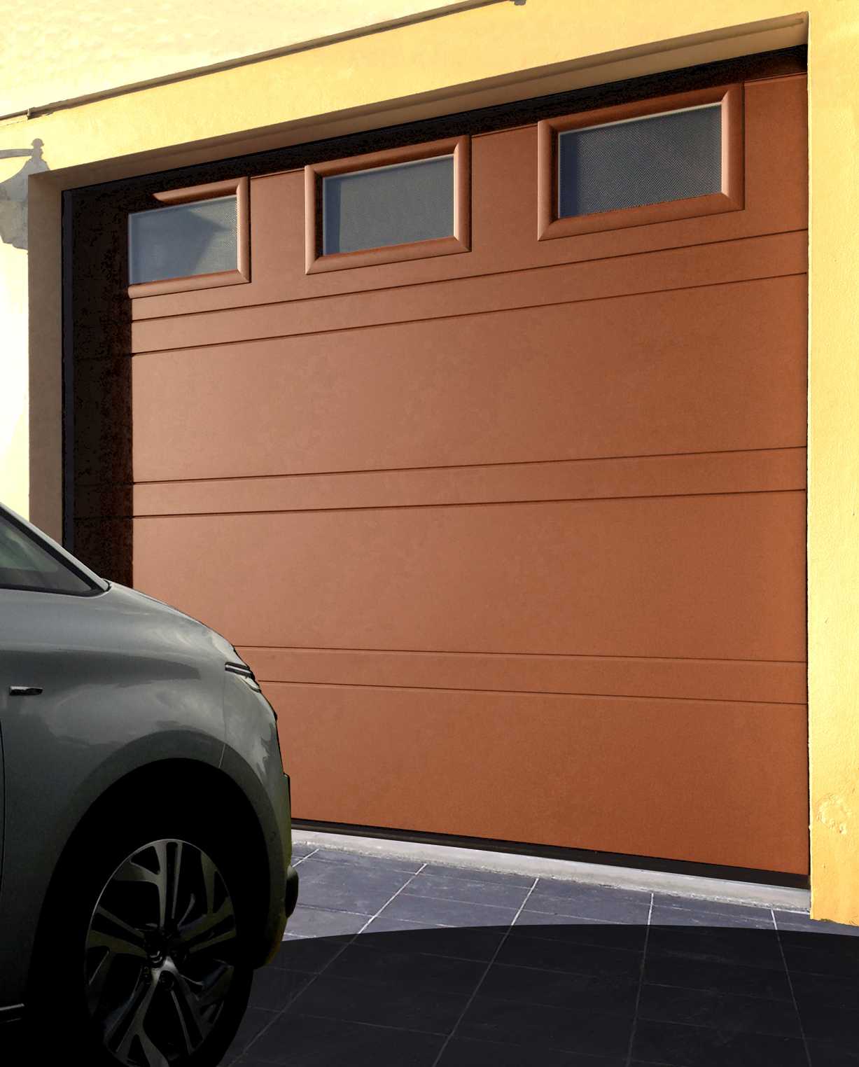 Hublot porte de garage sectionnelle rectangulaire, vitrage synthétique -  Garatec