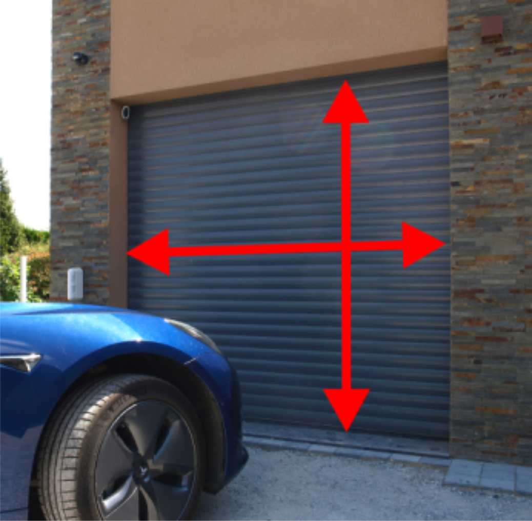 Porte de garage à enroulement latéral sur mesures