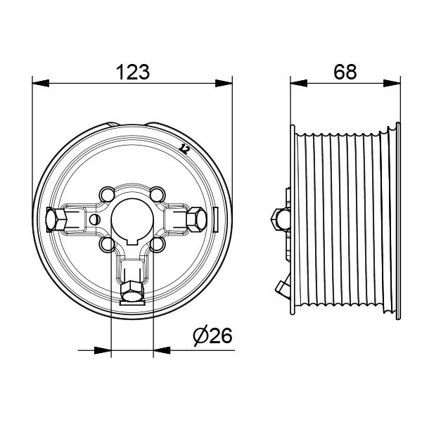 Poulie de câble 85 mm pour porte de garage sectionnelle - Pièces