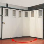 Porte de garage coulissante avec angle spécial