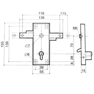 Schema serrure porte garage