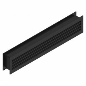 Grille ventilation rectangulaire noire