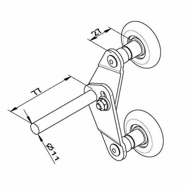 Galet double dimensions