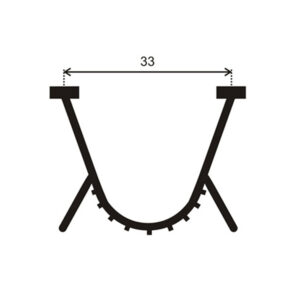 Joint bas 33mm double lèvre