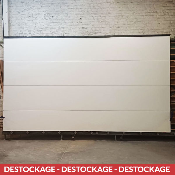 Porte de garage sectionnelle blanche ISO300