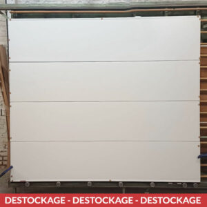Porte de garage sectionnelle blanche motorisée