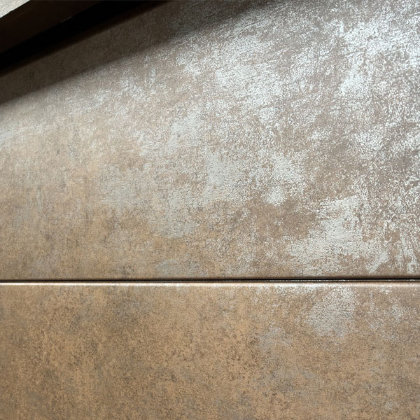 Porte de garage sectionnelle CORTEN zoom matière